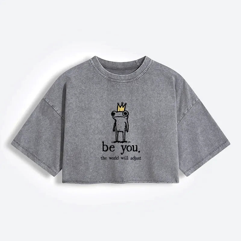 Washed Crop T-Shirt for Women on Sale