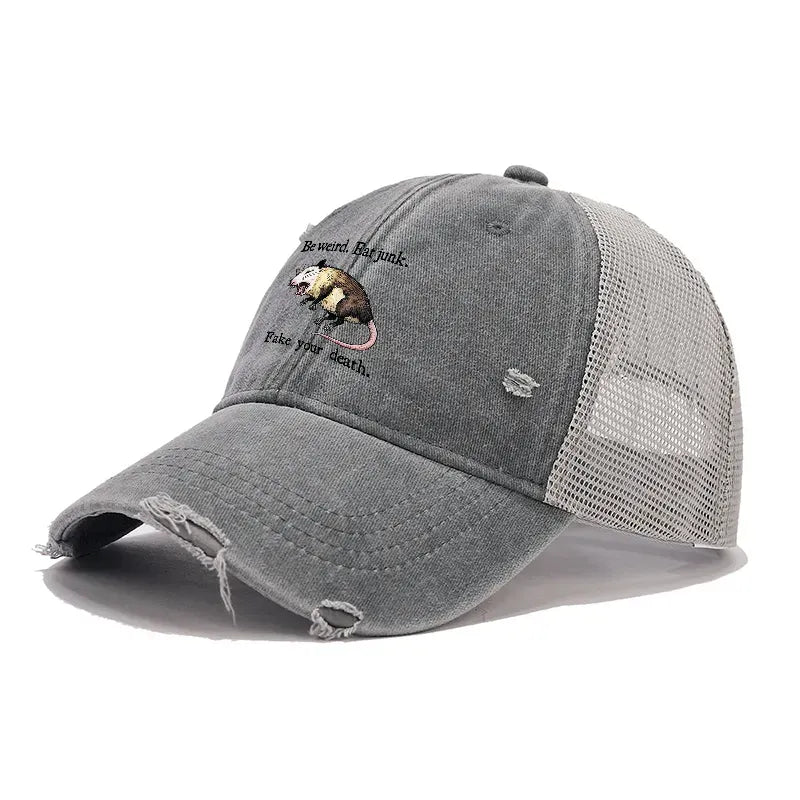 Washed cotton trucker cap for summer vacation