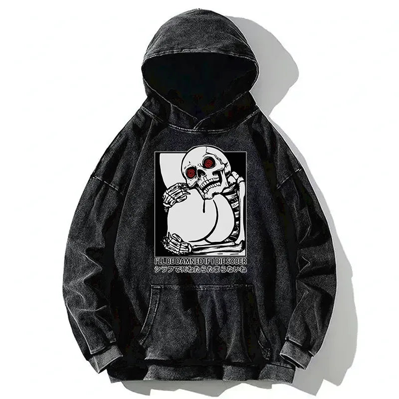 Japanese washed hoodie free shipping