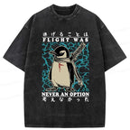 Kyoto-Lion Ninja Penguin Washed T-Shirt