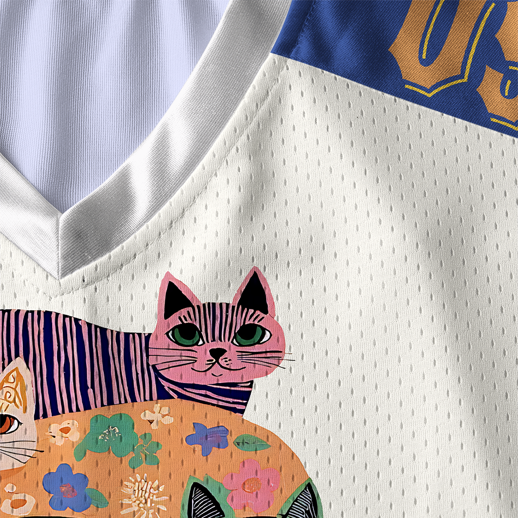Japanese Cat Stack Wave Long Sleeve Jersey