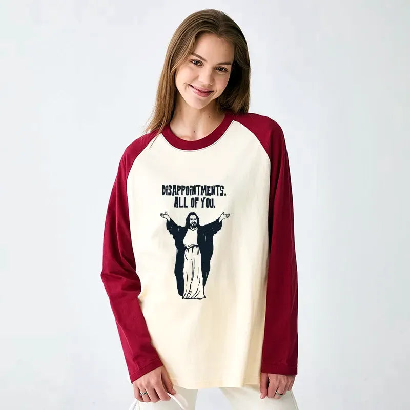 Japanese lion god raglan long sleeve tee