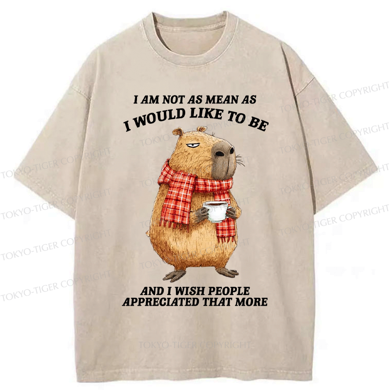 Japanese Capybara Washed T-Shirt
