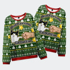 cat mom dad christmas sweatshirt gift