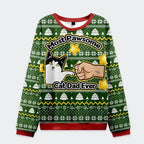 Kyoto-Lion Funny Cat Mom And Dad Christmas Ugly Sweatshirt