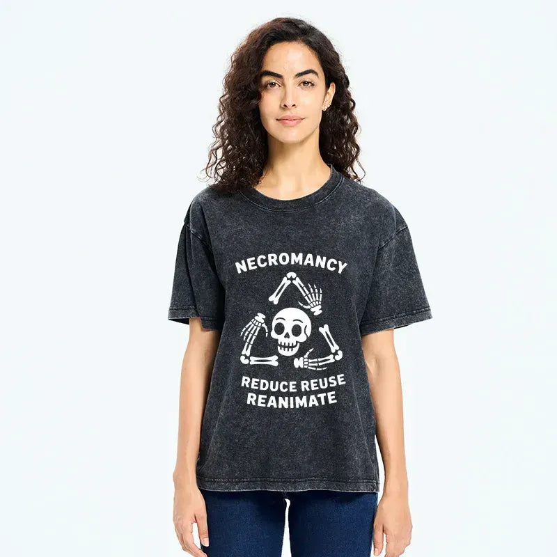 Japanese vintage washed skull t-shirt