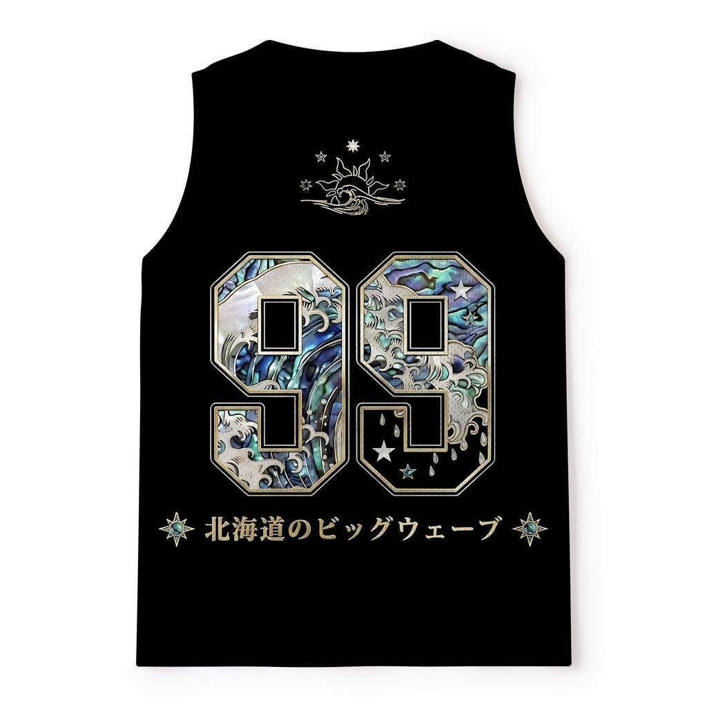 Kyoto-Lion Sparkling Waves Of Hokkaido, Japan Mesh Tank Top