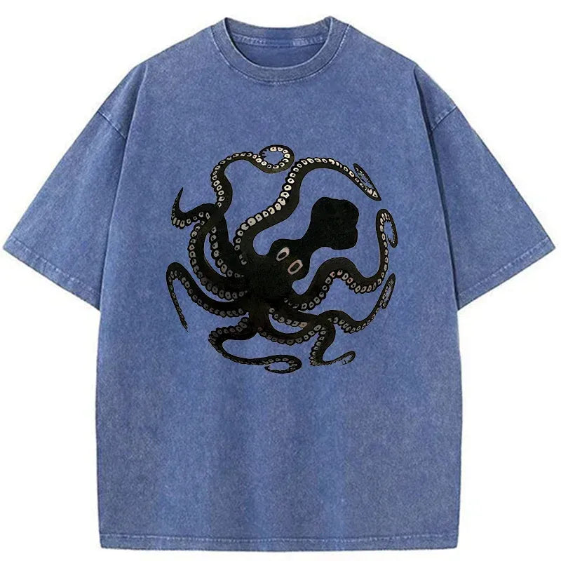 Japanese Octopus T-Shirt for Daily Wear