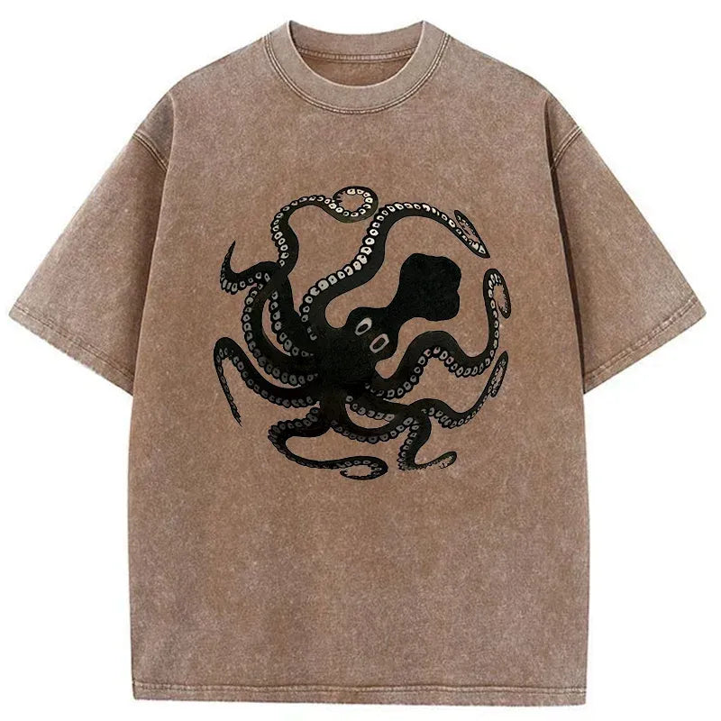 Ukiyo-e Octopus Shirt for Summer