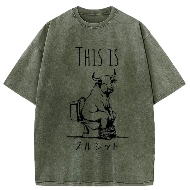 Japanese vintage washed t-shirt for men