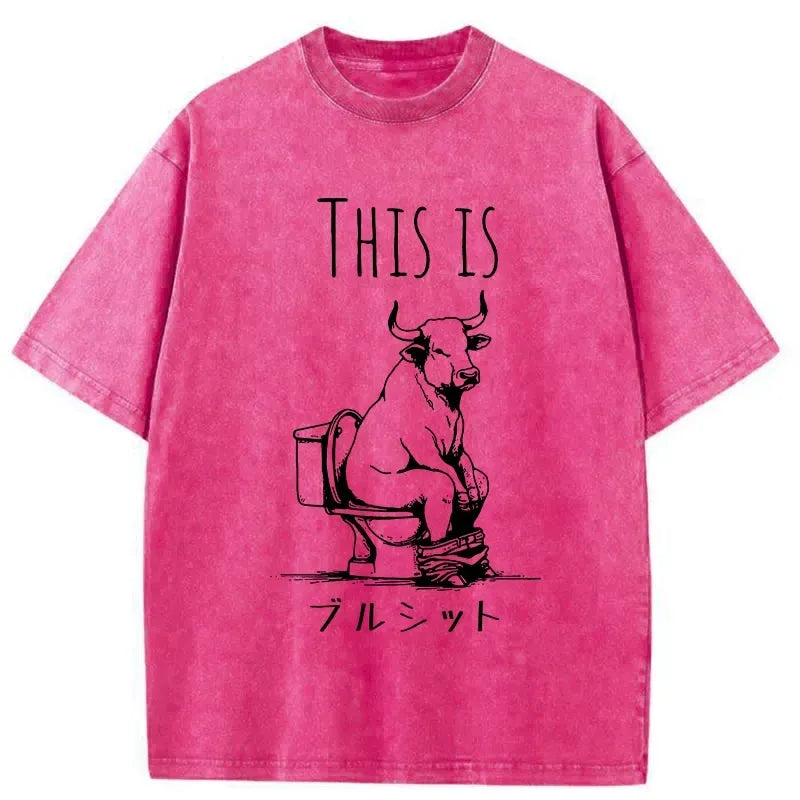 Japanese vintage washed t-shirt for men