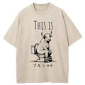 Japanese vintage washed t-shirt for men