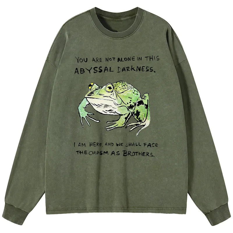 Washed Unisex Frog Tee for Daily Wear