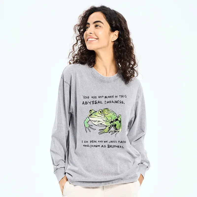Washed Unisex Frog Tee for Daily Wear