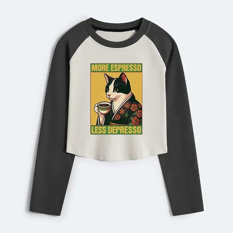 Vintage Japanese Crop T-Shirt for Women