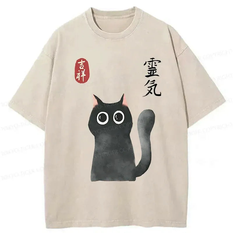 japanese mystical cat unisex tee