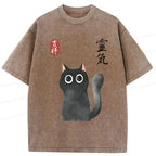 japanese mystical cat unisex tee