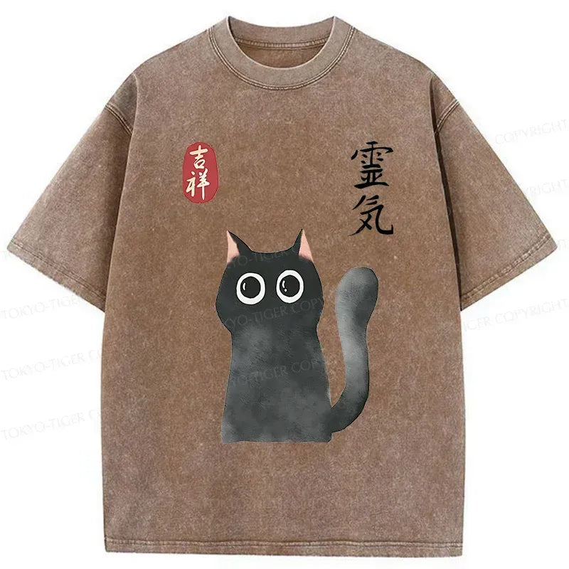 japanese mystical cat unisex tee