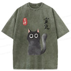 japanese mystical cat unisex tee