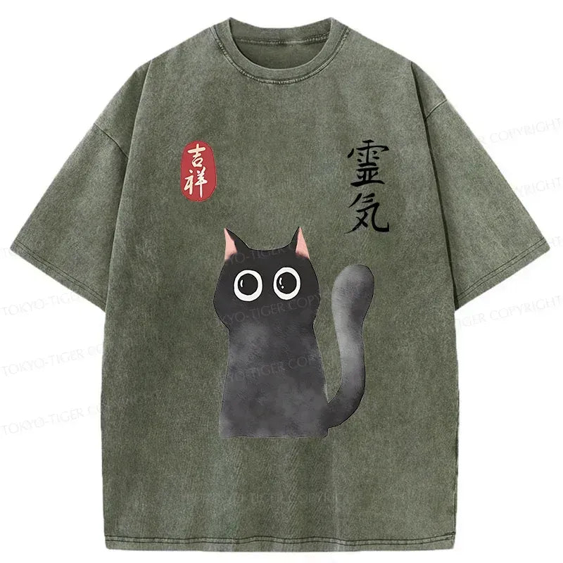 japanese mystical cat unisex tee