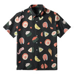 Japanese Sushi Button-up Shirt for Summer