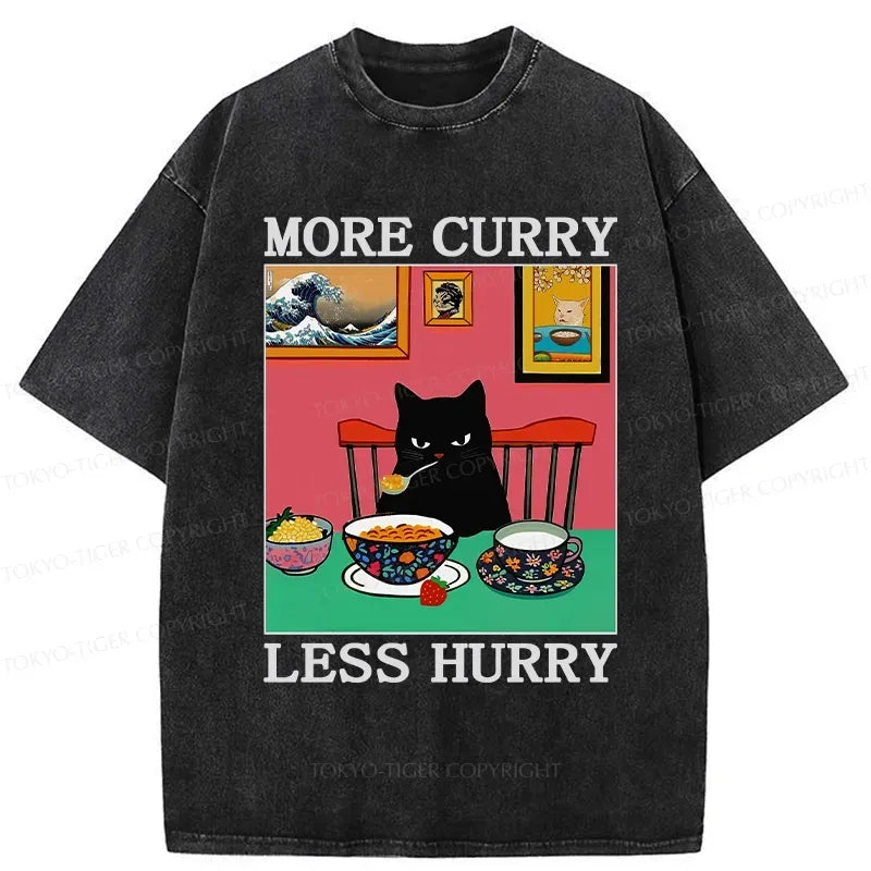 Kyoto-Lion More Curry Less Hurry Washed T-Shirt