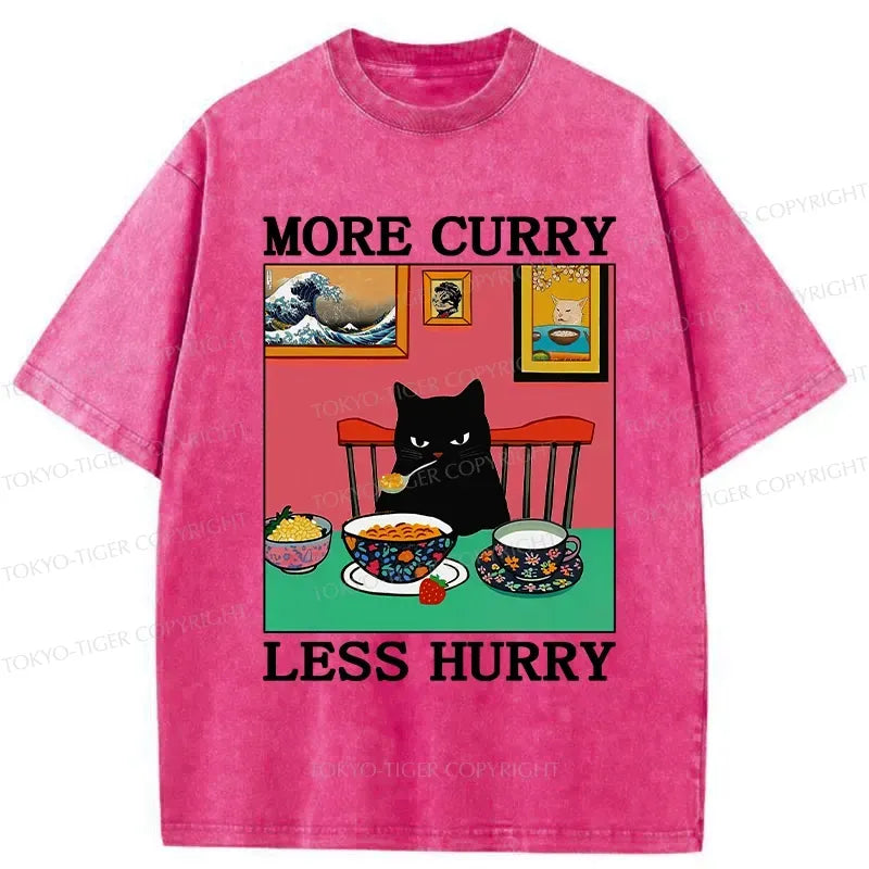 Kyoto-Lion More Curry Less Hurry Washed T-Shirt