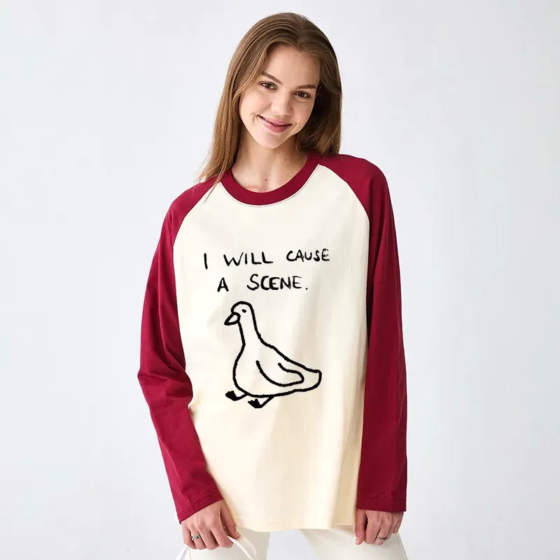 Unisex Cotton Long Sleeve T-shirt for Daily Wear