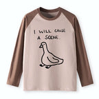 Kyoto-Lion Funny Japan Retro Raglan T-shirt for Gift Idea