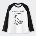 Stupid Goose Japanese Ukiyo-e Raglan Shirt for Cosplay