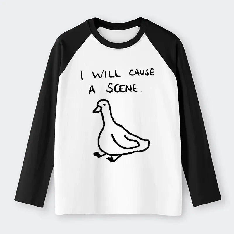 Stupid Goose Japanese Ukiyo-e Raglan Shirt for Cosplay