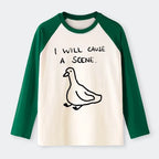 Stupid Goose Japanese Ukiyo-e Raglan Shirt for Cosplay