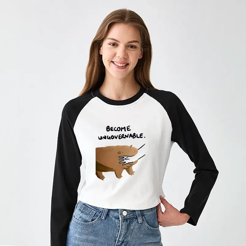 Women's Raglan Crop Top for Summer