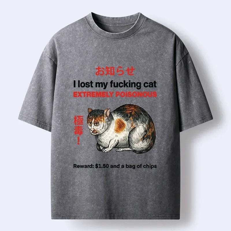 Japanese Cat T-Shirt for Daily Wear