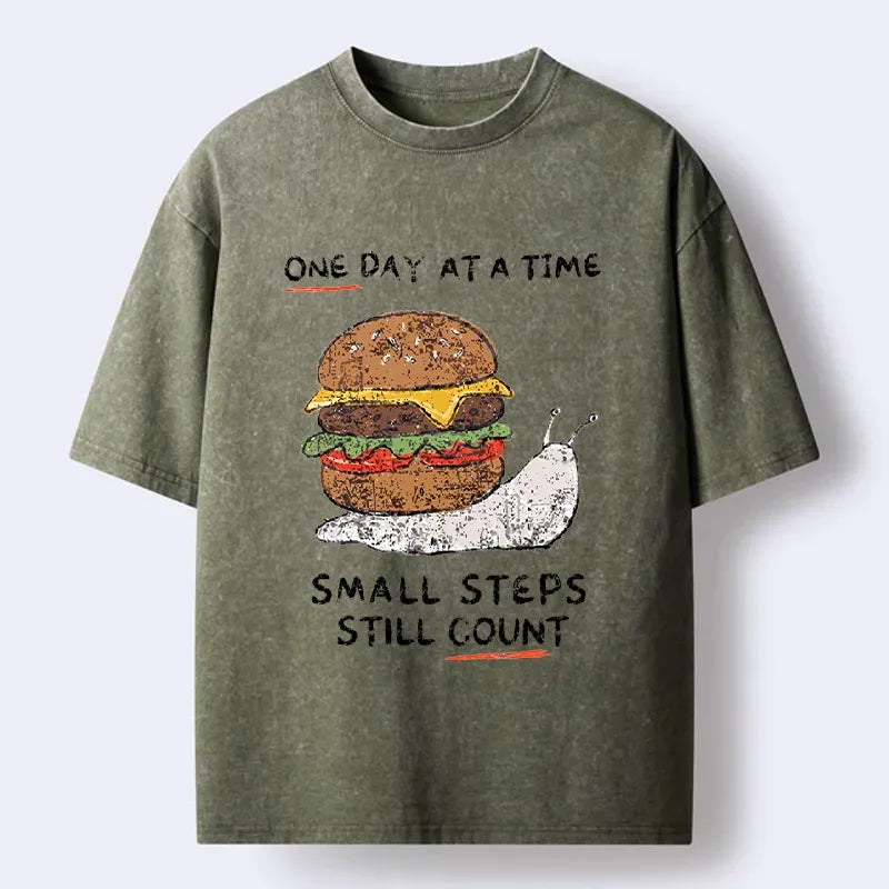 Tokyo?Tiger Hamburger Snails Meme Washed T-Shirt
