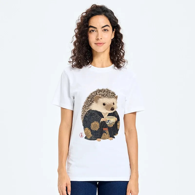 Kyoto-Lion Kimono Hedgehog Tea Classic T-Shirt