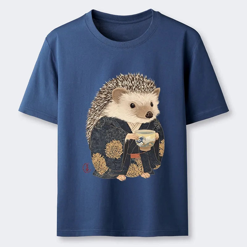 Kyoto-Lion Kimono Hedgehog Tea Classic T-Shirt