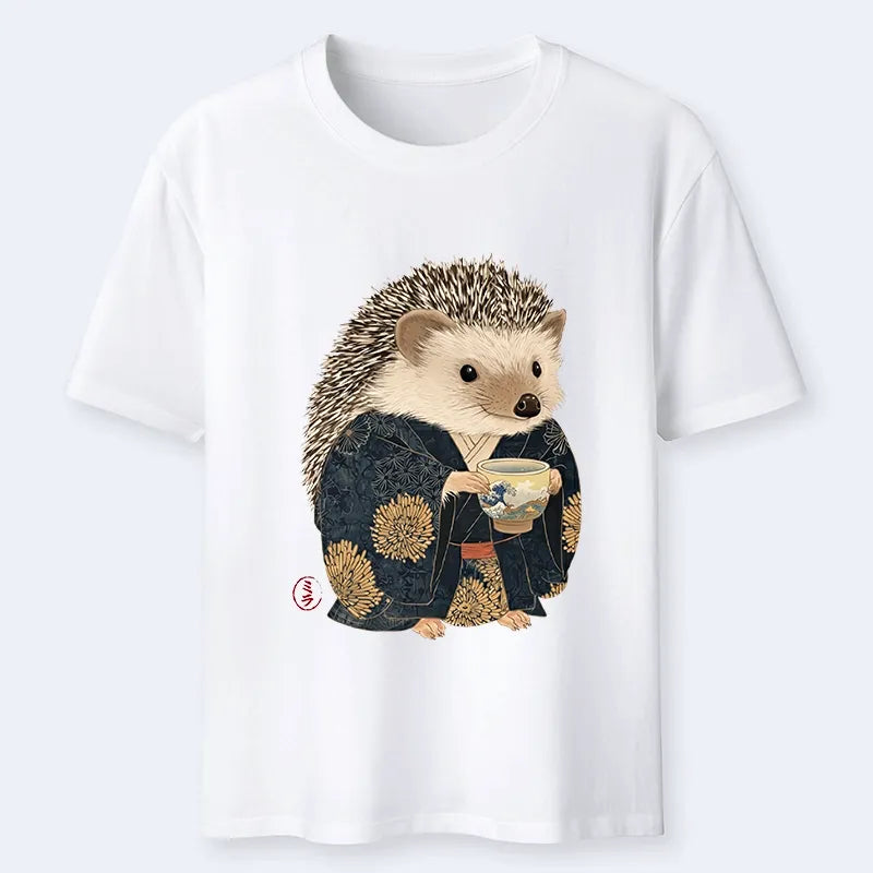 Kyoto-Lion Kimono Hedgehog Tea Classic T-Shirt