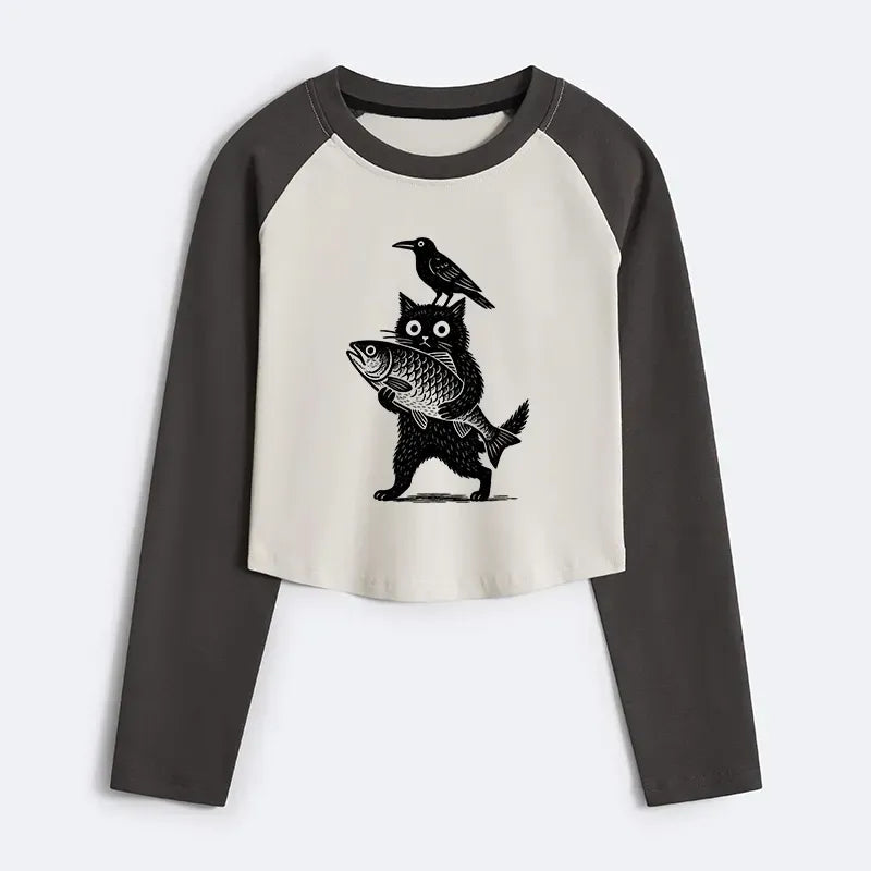 black raglan t-shirt for summer vacation