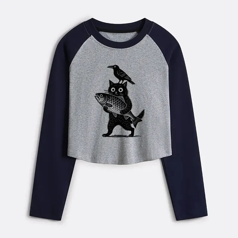 black raglan t-shirt for summer vacation