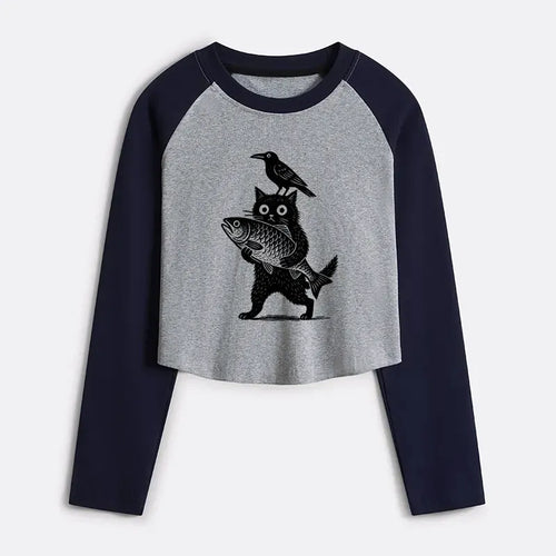 black raglan t-shirt for summer vacation