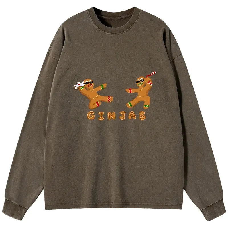 Japanese Ninja Long Sleeve T-Shirt for Men