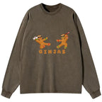 Japanese Ninja Long Sleeve T-Shirt for Men