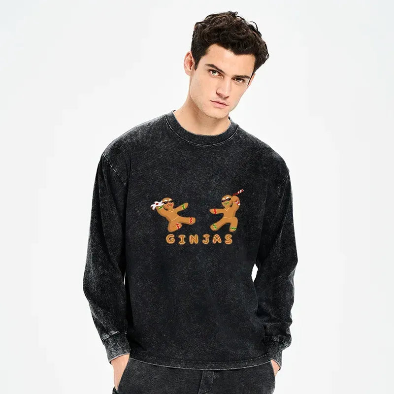 Japanese Ninja Long Sleeve T-Shirt for Men