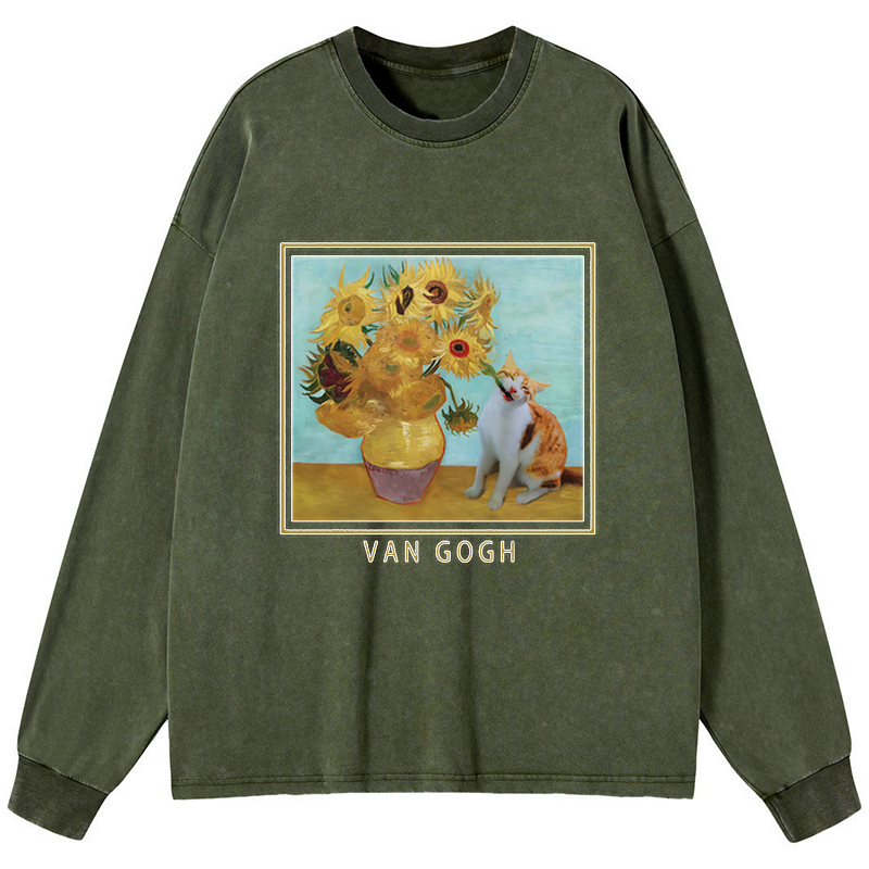 Kyoto Lion washed long sleeve t-shirt