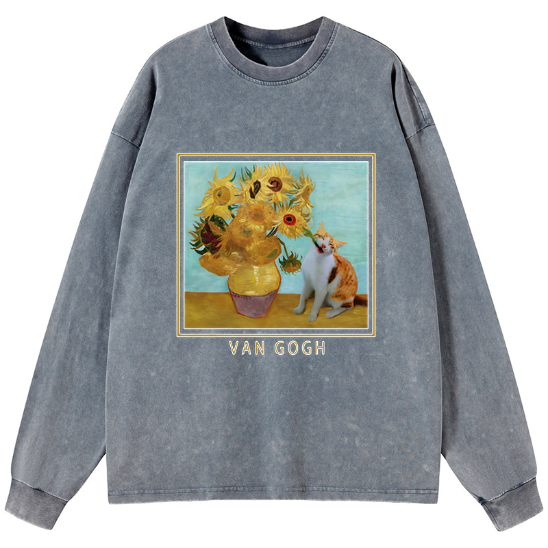 Kyoto Lion washed long sleeve t-shirt