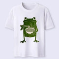 Kyoto-Lion Woodcut Style Chopstick Frog Graphic Classic T-Shirt