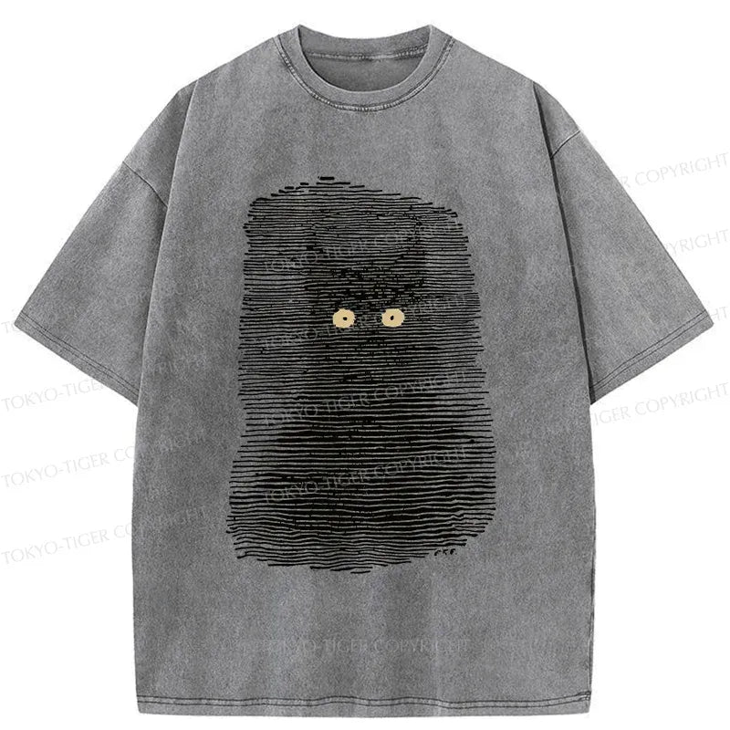 Dark Washed Cat T-Shirt Free Shipping