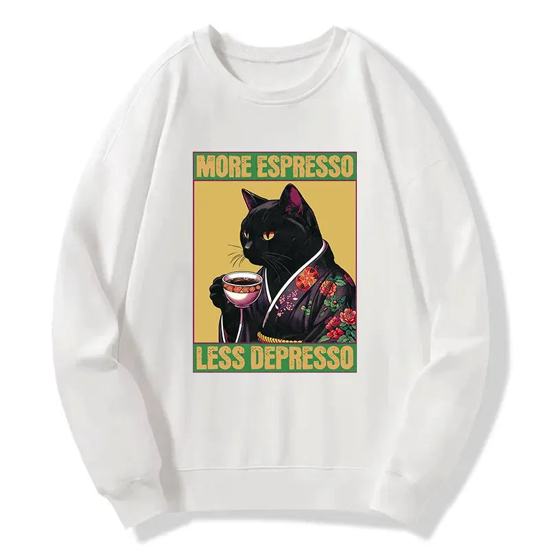 Kyoto-Lion Up Caffeine Down Depression Classic Sweatshirt