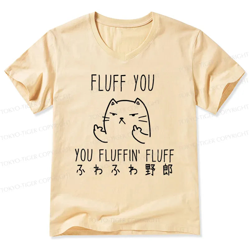 Japanese Vintage Cat V-Neck T-Shirt